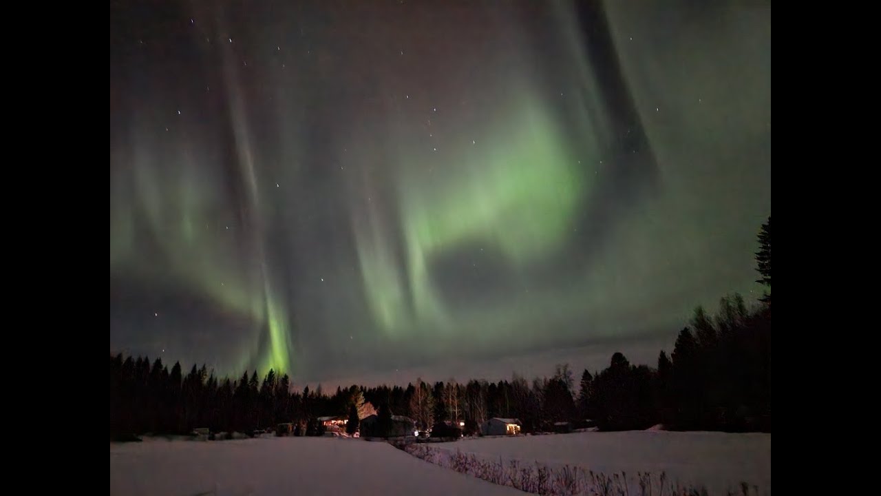 Maton kutominen 2023 ja illalla revontulet