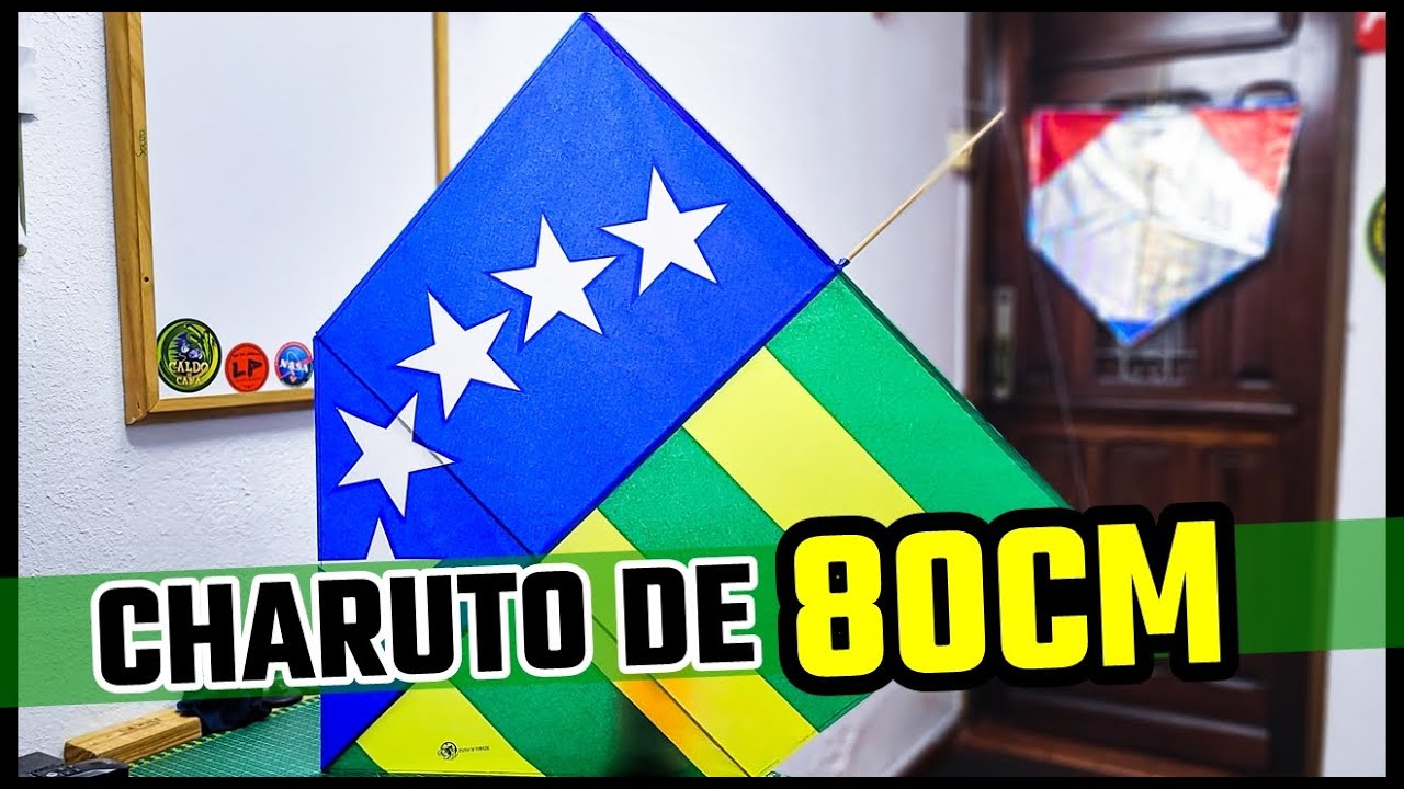 Como Fazer PIPA CHARUTO DE 80CM Passo a Passo com as Cores do Brasil | Escola de Pipeiros