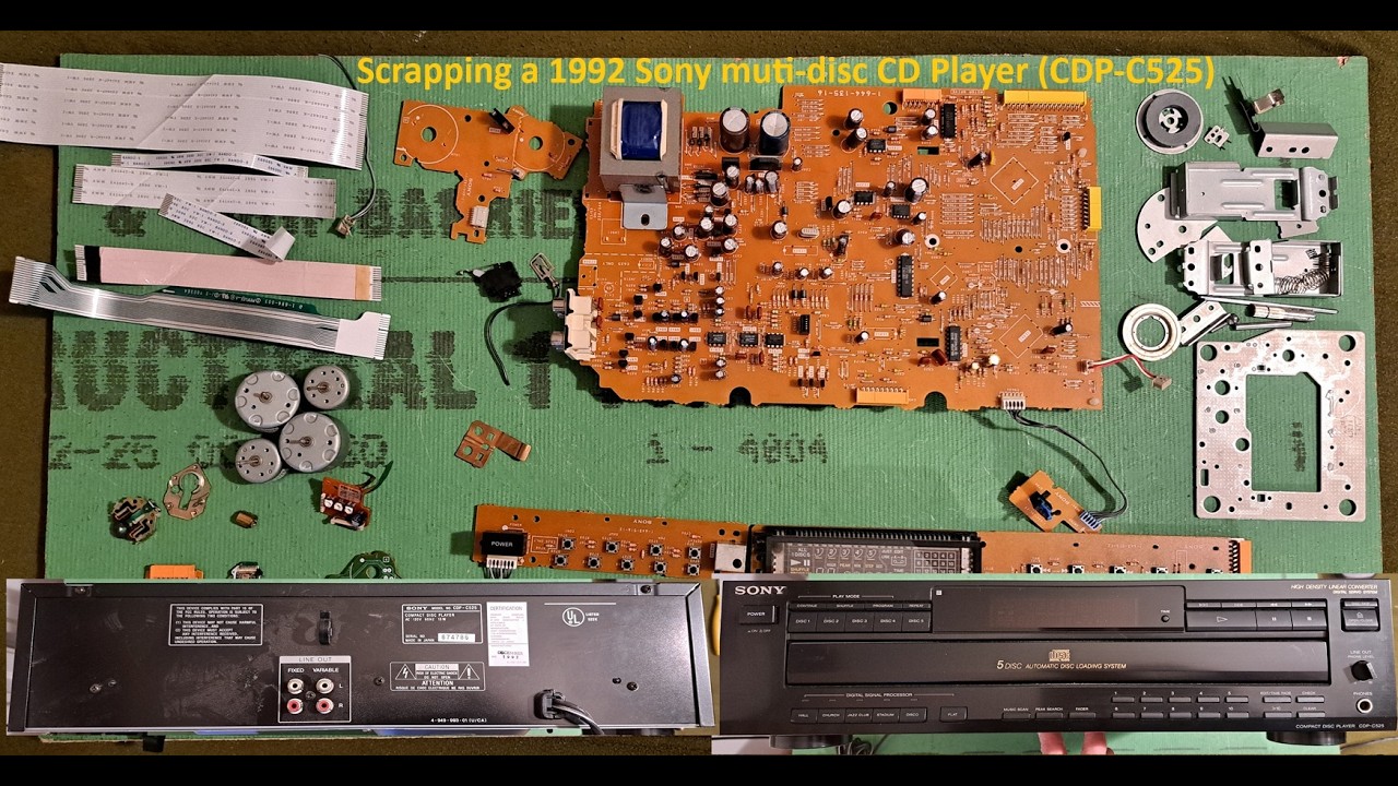 Scrapping a 1992 Sony multi disc CD Player CDP-C525
