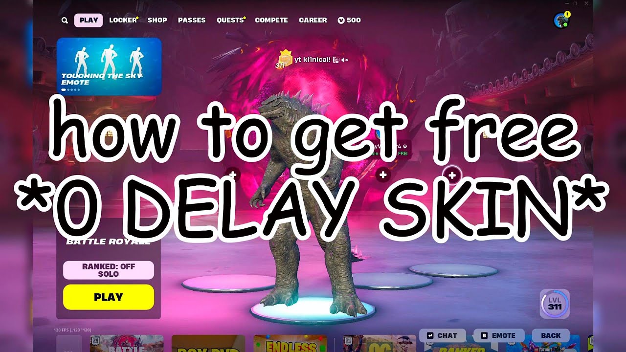 How to get *FREE 0 DELAY SKIN* 2025  #fortnite #fortnitememefortnite #fortnitememes #fortniteclips