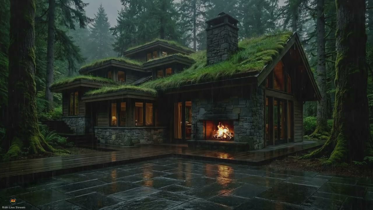 Restorative Night Rain for a Meditative, Serene, and Tranquil Refreshing Cooling Rainfall Atmosphere