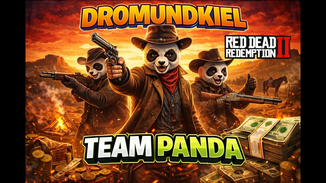 Quête et promenade sur Red Dead Redemption 2 version ps4 avec la team Panda