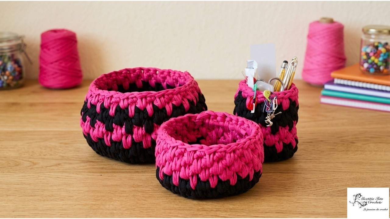 Tuto panier, corbeille au crochet @Alextitia Tuto Crochet