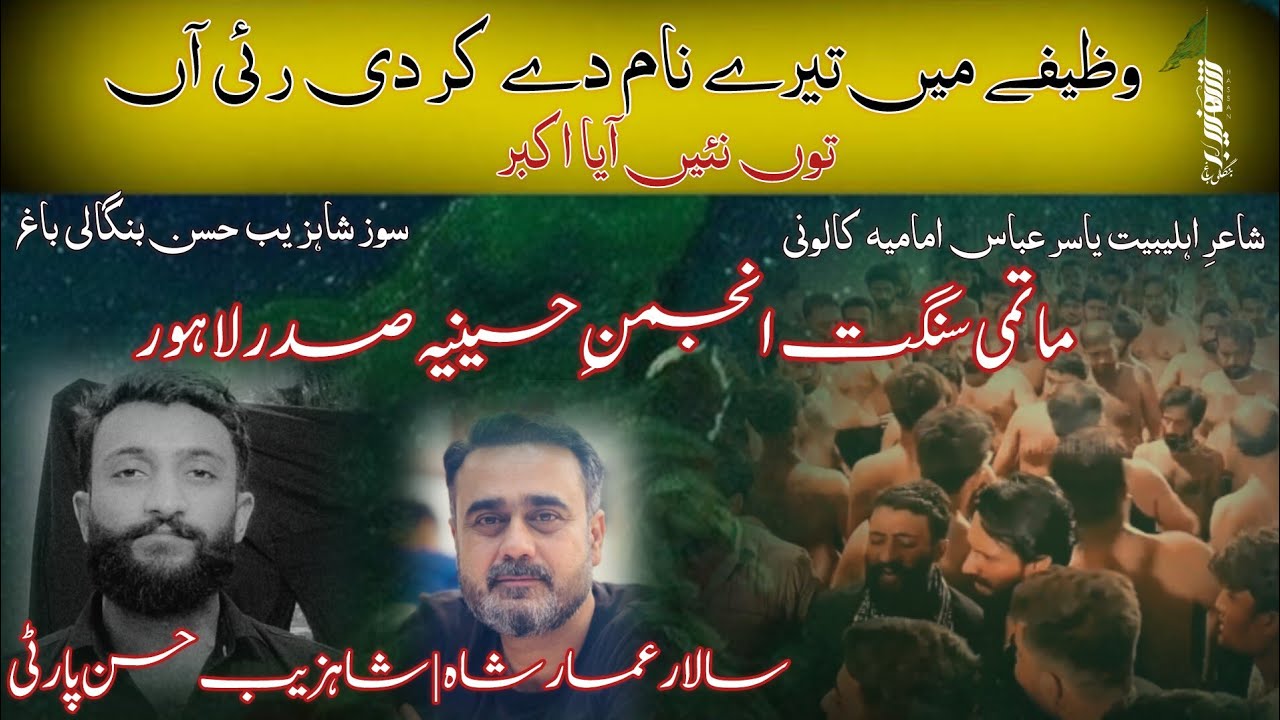 Wazify Main tere Naam Dy Kardi Rai An | Shahzaib Hassan Party | Anjuman E Hussainia Ammar Shah