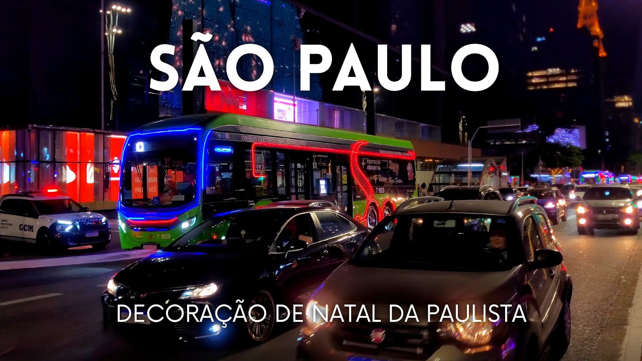 🇧🇷 Decora&ccedil;&atilde;o de Natal da Avenida Paulista, S&atilde;o Paulo 4K