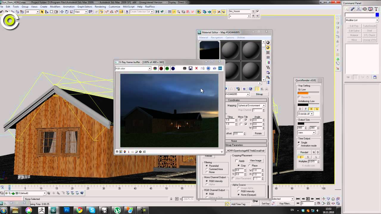 Vray SUN Dome HDRi