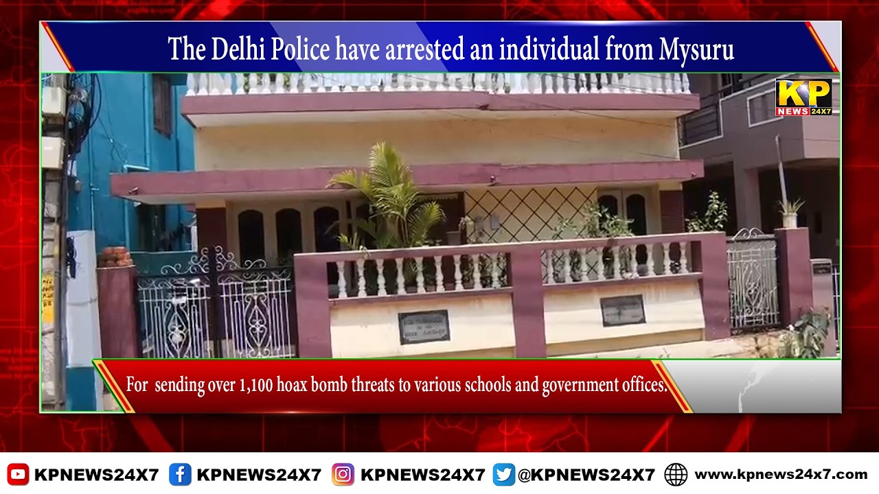 Delhi Police arrested a person from Mysuru for sending over 1,100 hoax bomb threats