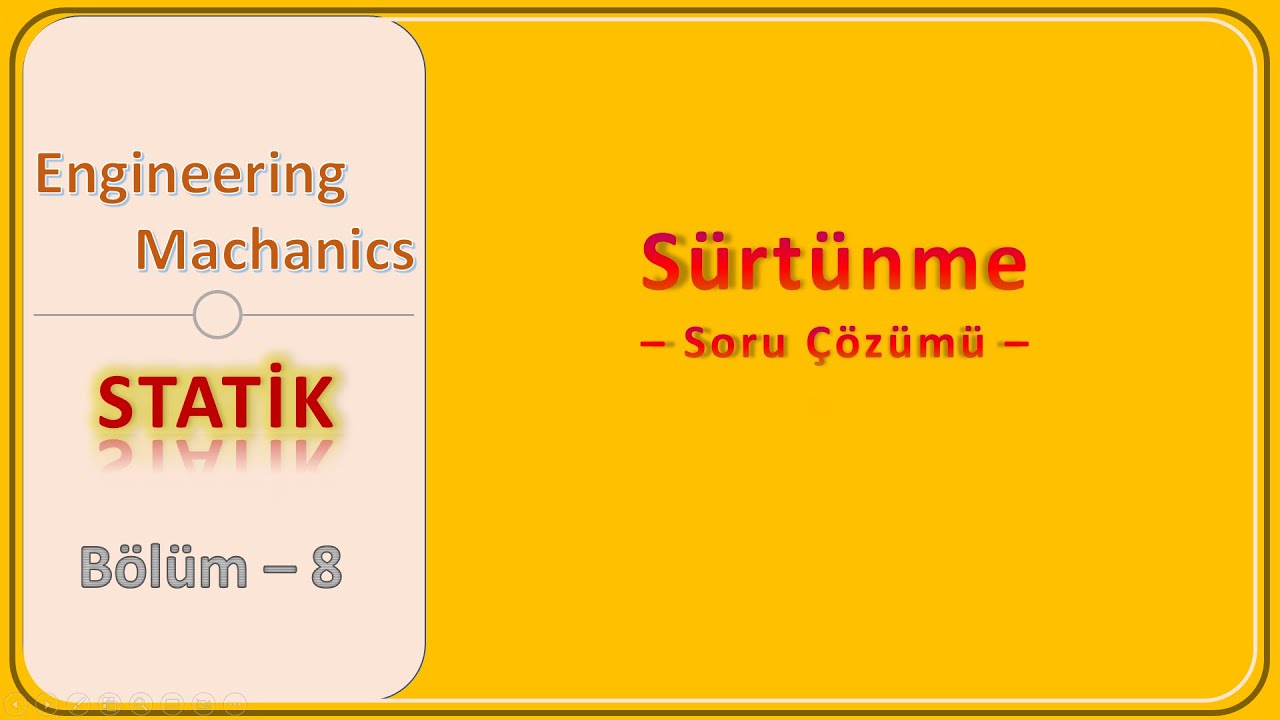Statik: Sürtünme || Soru Çözümü