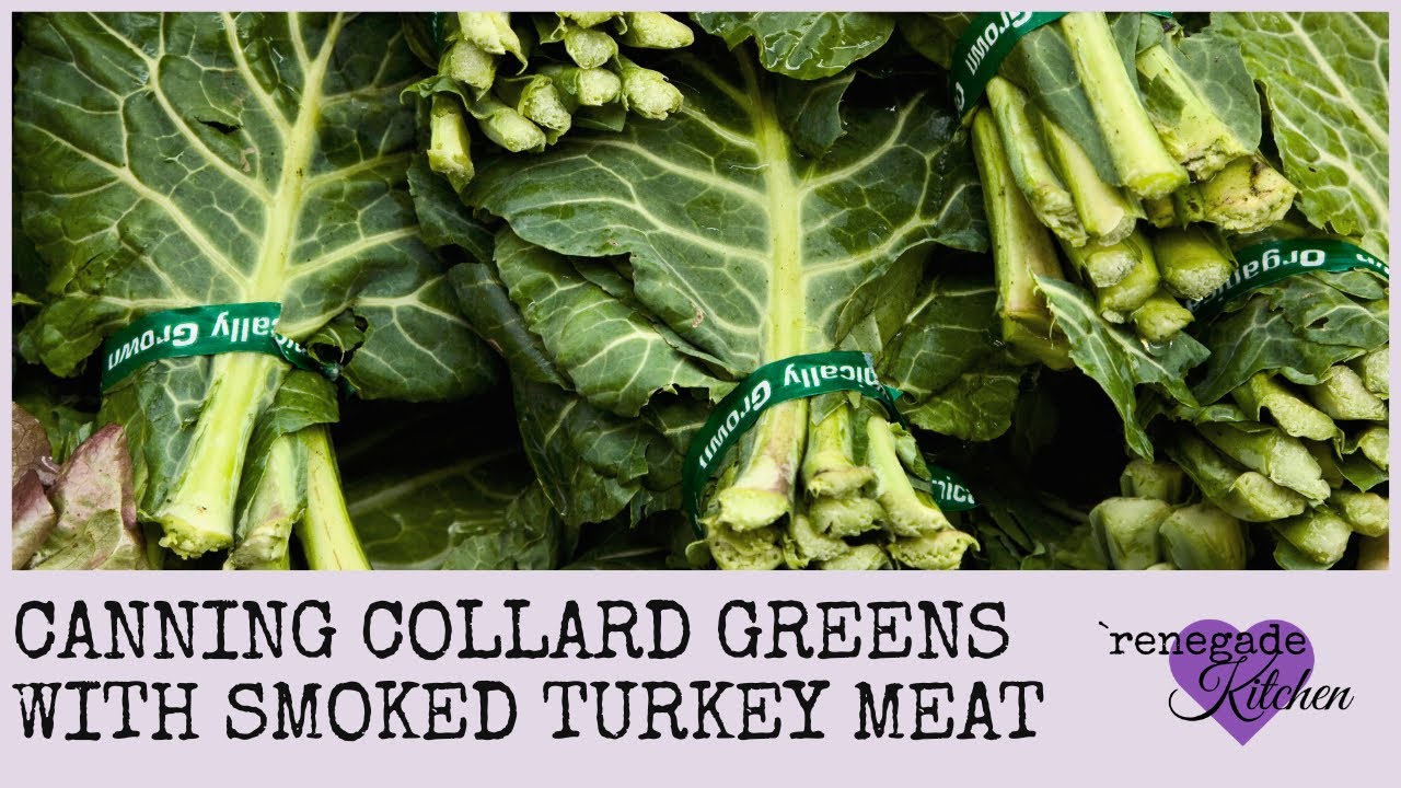 Canning Collard Greens with Smoked Turkey