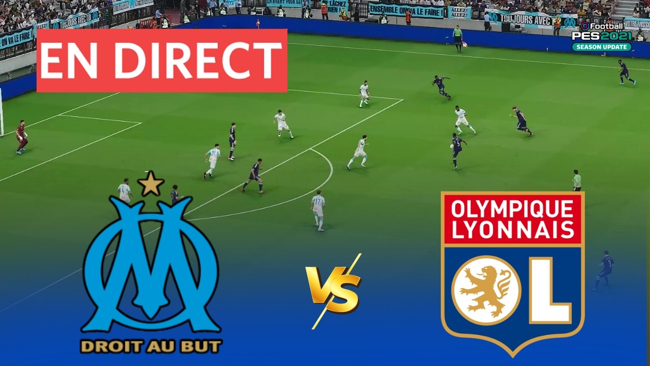 EN DIRECT - Lyon contre Marseille | Simulation complète du match de Ligue 1 2025 | Football PES 2021