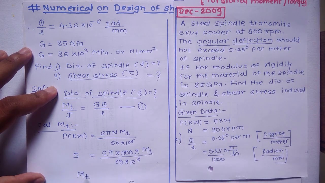 6.3 Numerical #1 _ Design of Shaft