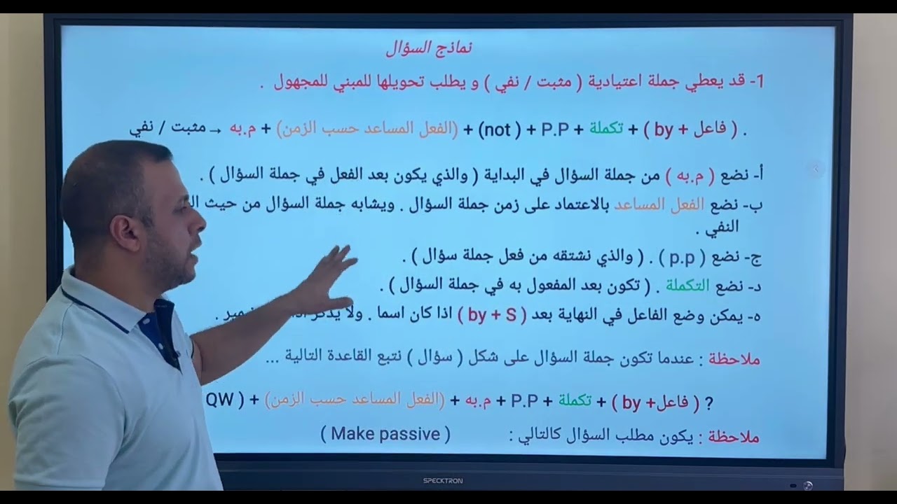 المبني للمجهول / لجميع المراحل