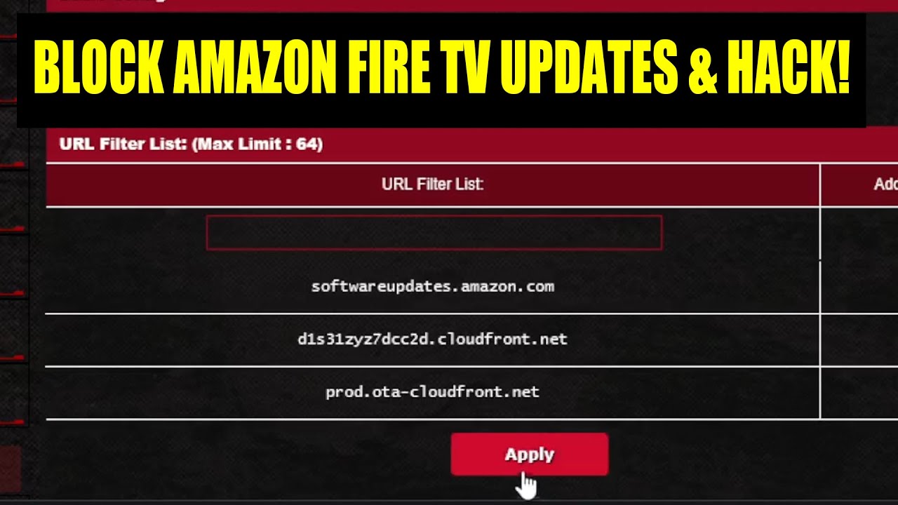 Блокировка обновлений Amazon Fire TV через маршрутизатор для исправления уязвимости