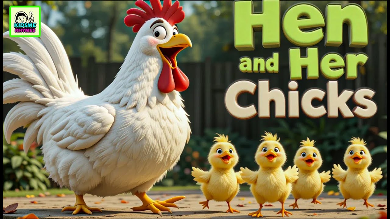 Hen and Her Five Chicks | Kids Rhymes | Fun Learning