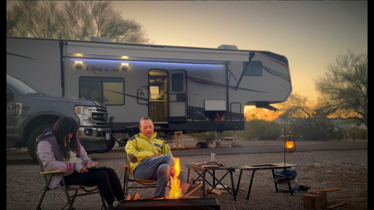 RV LIFE — Our First Night Camping in the Arizona Desert