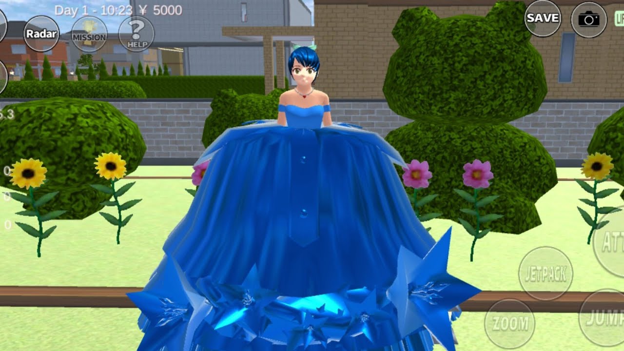👑 Royal Blue Dress Tutorial in Sakura School Simulator 💙✨
