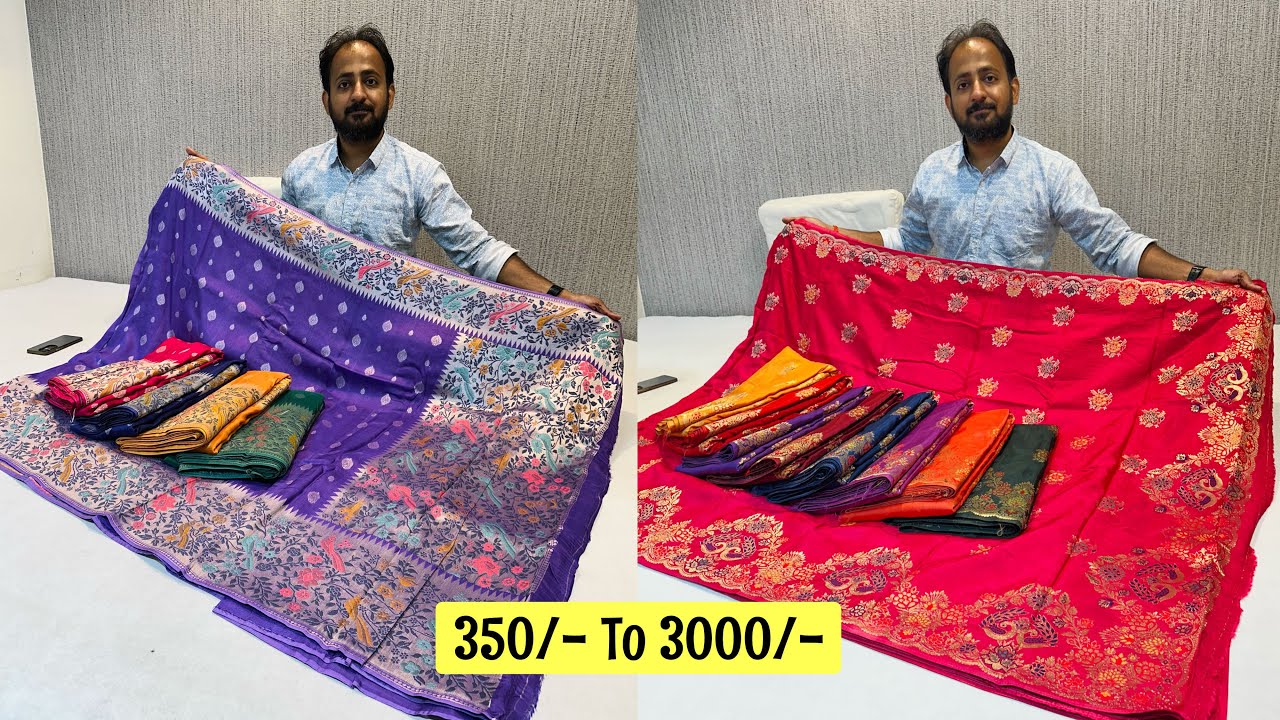 Banarasi Crape Mashroo, Chiffon Silk, Tusser Gorgette, Minakari Butti, Rangkat Silk @Samriddhi