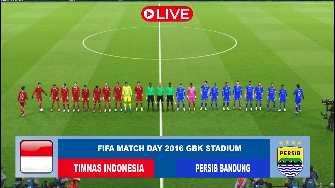 INDONESIA VS PERSIB BANDUNG LAGA UJI COBA  GBK STADIUM SIMULASI GAME