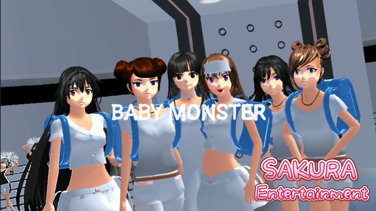'BATTER UP' BABYMONSTER M/V | Sakura School Simulator version MV Parody