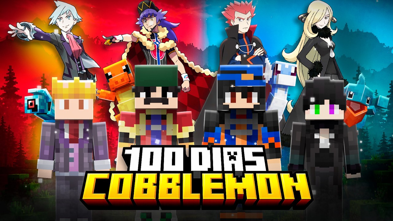SOBREVIVI 100 DIAS COMO CAMPE&Atilde;O NO MINECRAFT COBBLEMON - O FILME