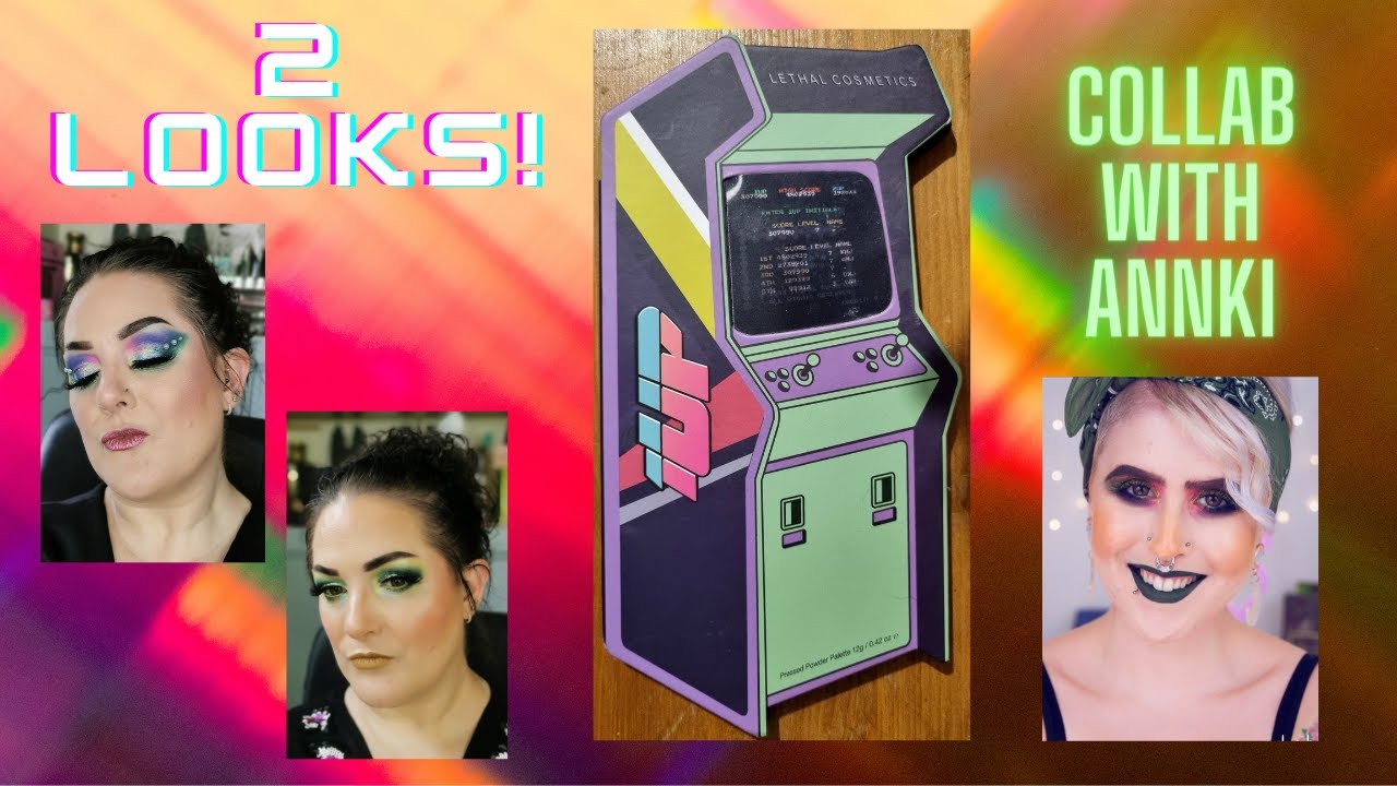 Lethal Cosmetics 1UP palette | 2 looks | Collab with Annki