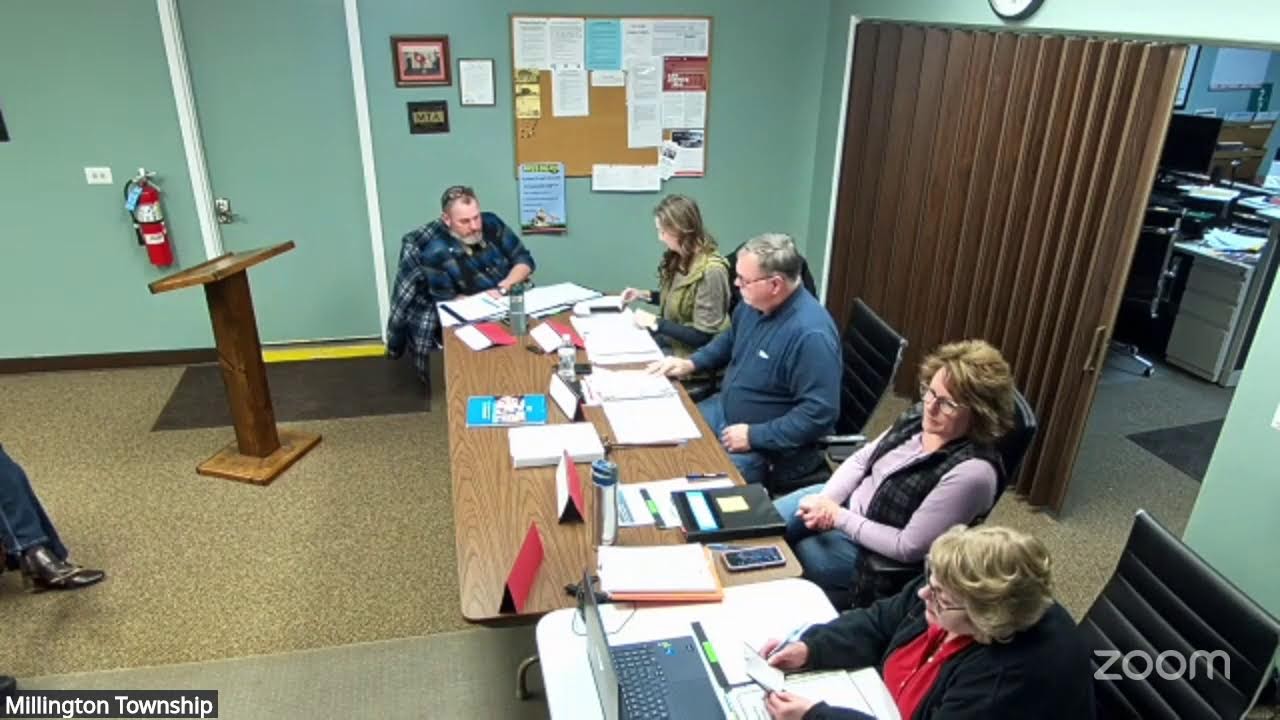 Millington Township Zoom Meeting 2/16/2026