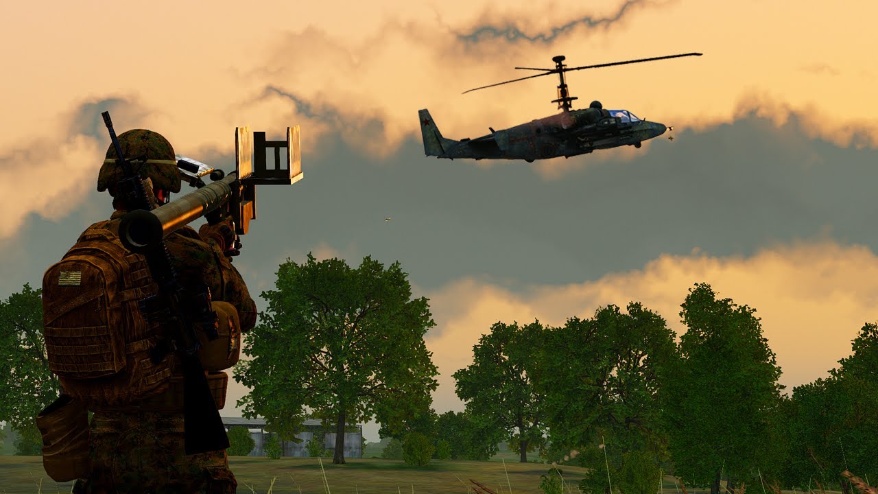 FIM 92F Stinger Destroys KA-50 Black Shark Helicopter - ARMA 3 Military Simulation