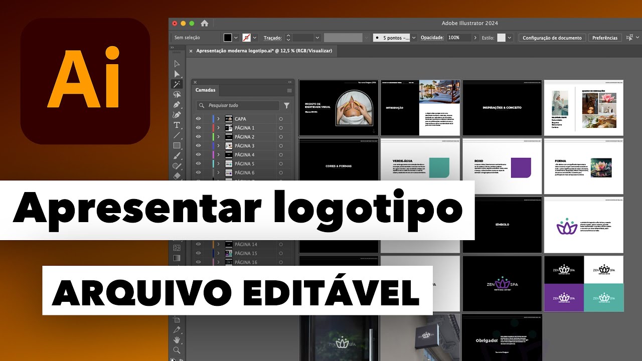 Como apresentar logotipo ao cliente | Arquivo 100% editável
