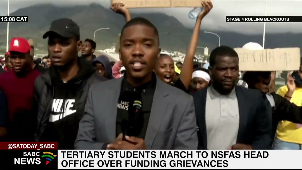Tertiary students march to NSFAS head office over funding grievances