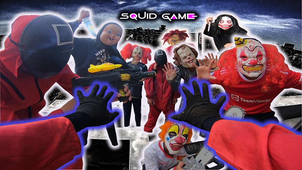 SQUID GAME RESCUE BROTHER vs CLOWNS   ( epic parkour pov chase ) GIẢI CỨU BẠN CỦA TÔI