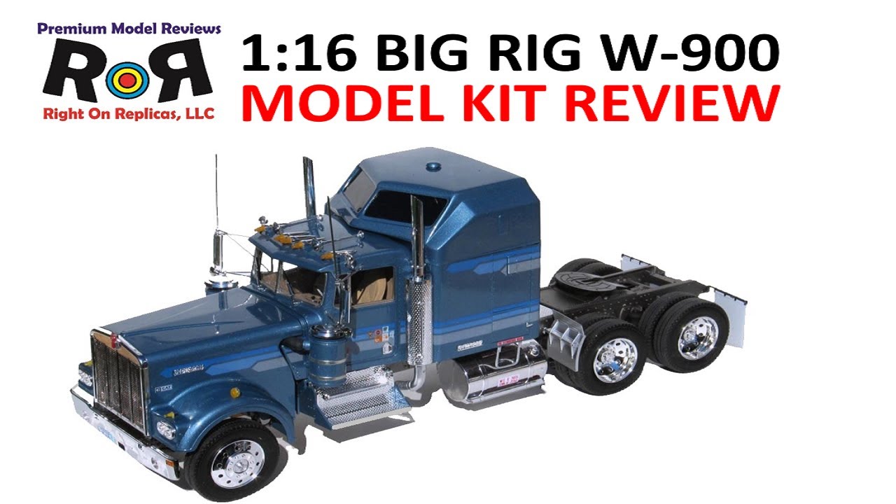 Kenworth W-900 Aerodyne Conventional (I) 1:16 Scale MGRM 2508 -Model Kit Build & Review
