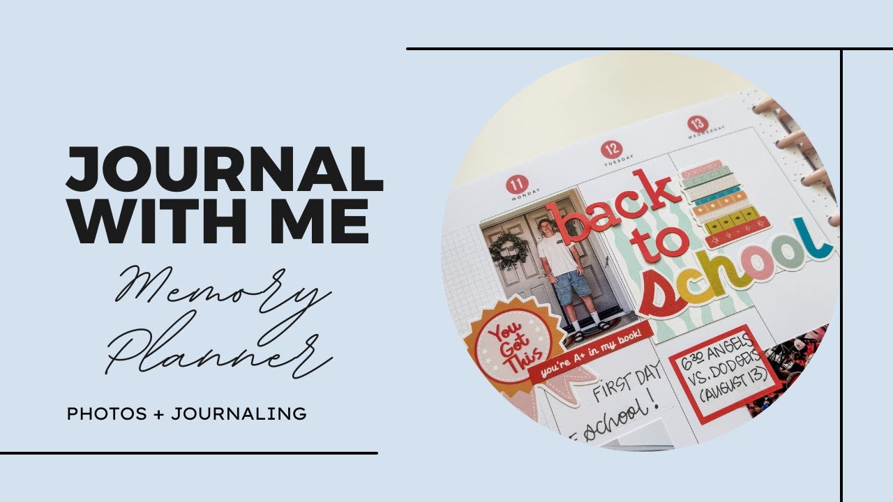 Journaling With Photos | Memory Planner | BIG Happy Planner | How To DIY | Back To School | Stickers