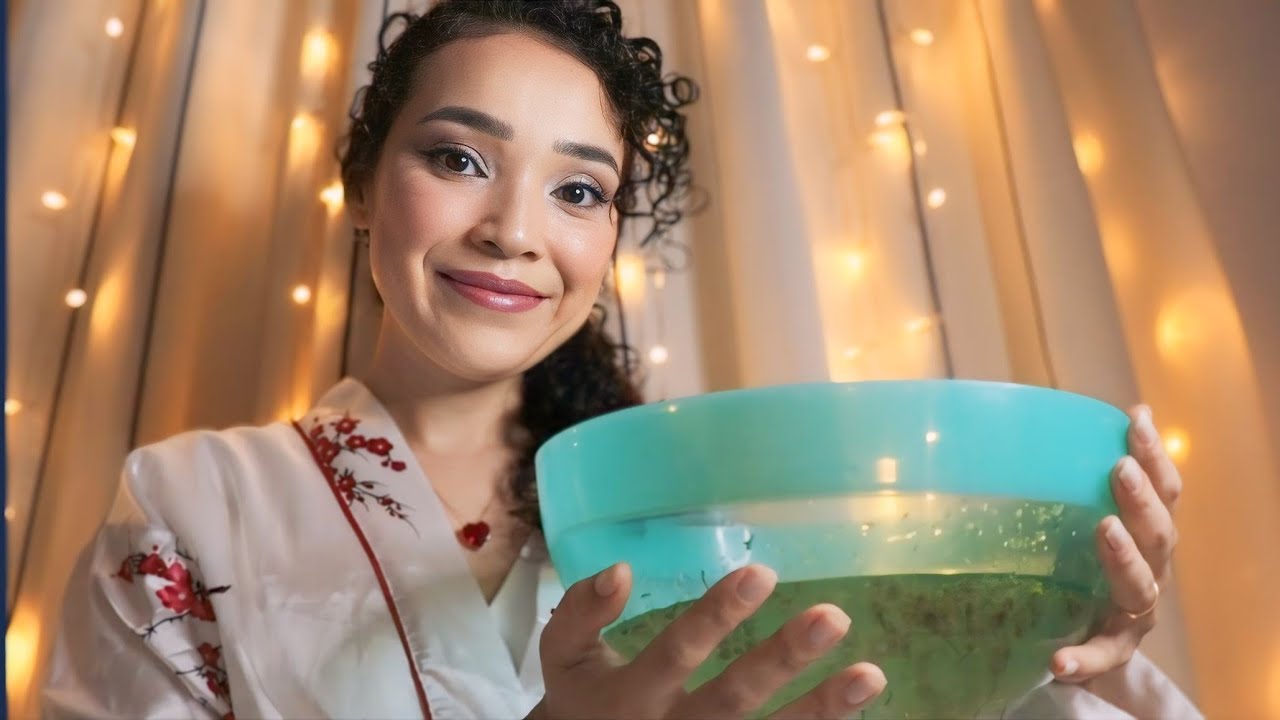 ASMR SPA Japonês ♨️ Massagem: cabeça, rosto e pés
