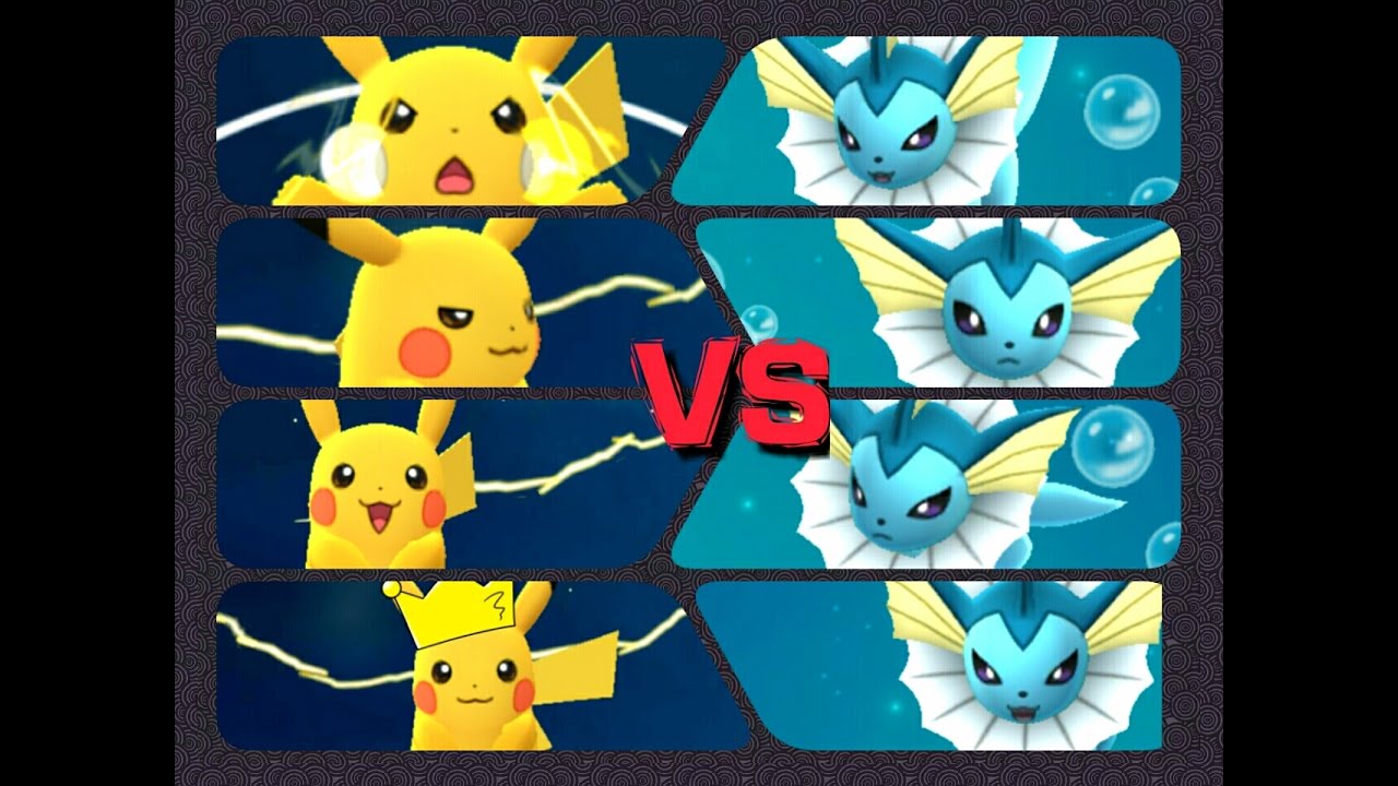 Pokémon GO Gym Battles three Gyms Pikachu Raichu Vaporeon Kadabra & more