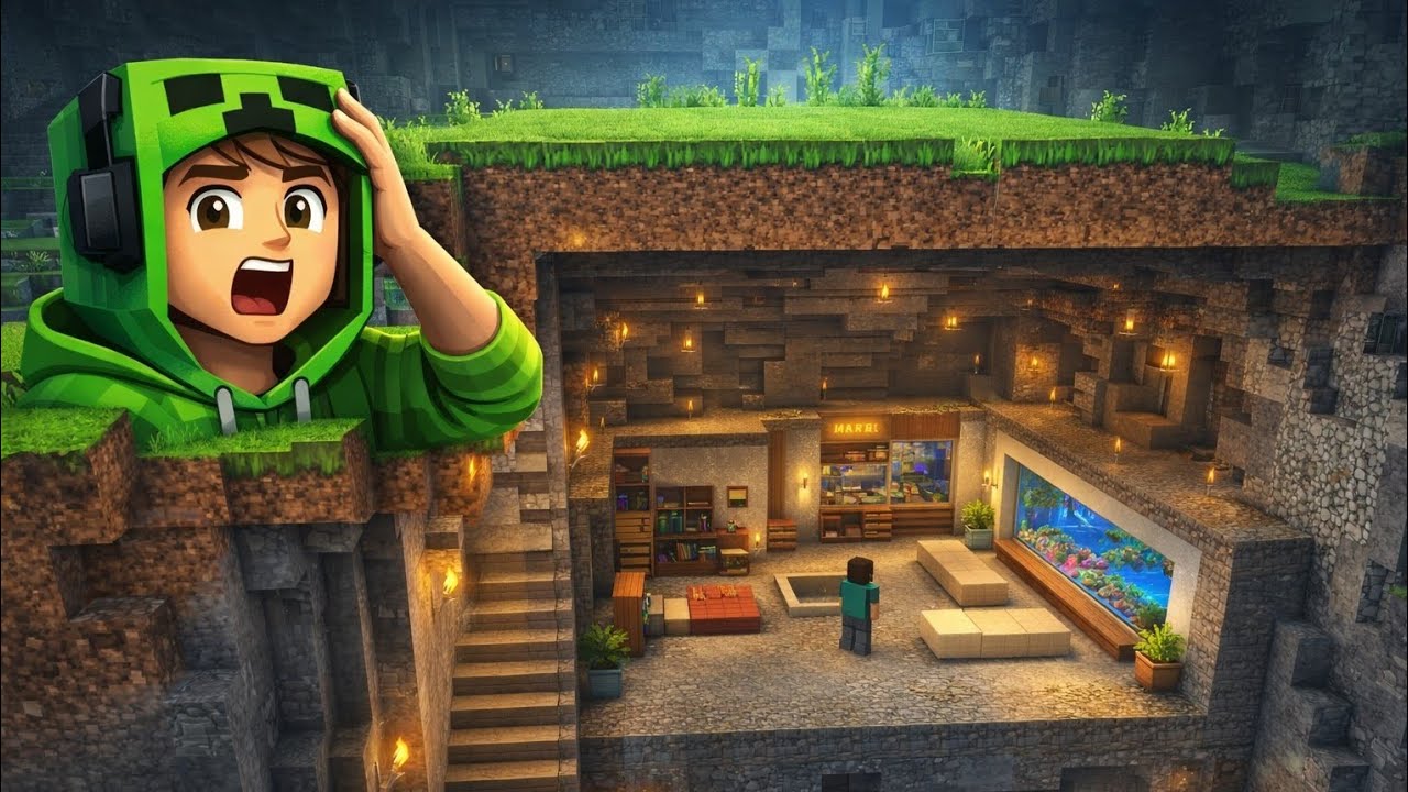 Minecraft Underground House 😱 | Creative Mode Hindi 