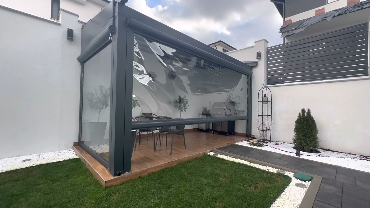 Rulouri transparente casetate / Folie PVC / www.sunprotect.ro
