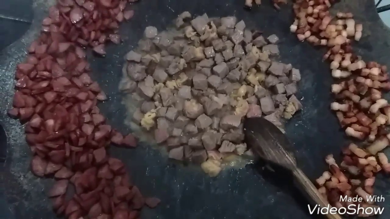 Arroz de carreteiro no disco de arado