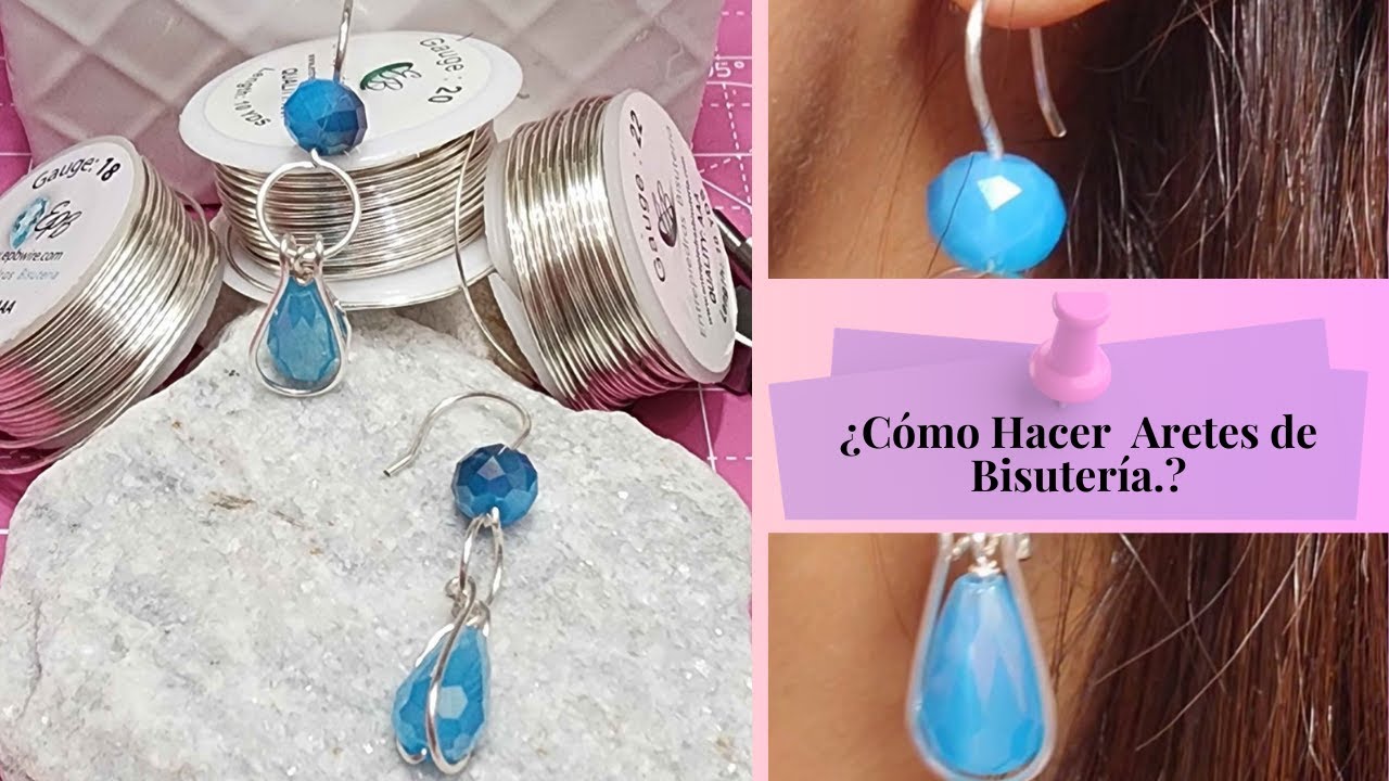 COMO HACER ARETES DE BISUTERIA ~ Con Alambre 🥰📌