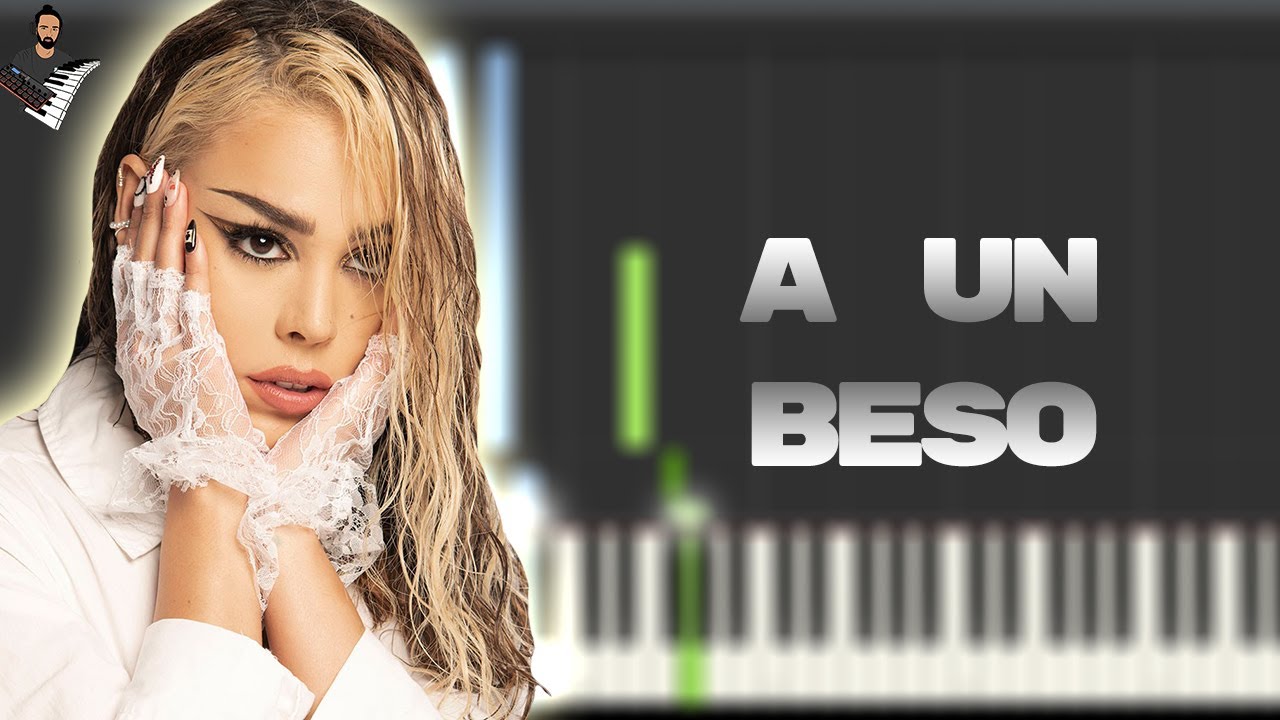 Danna Paola - A Un Beso | Instrumental Piano Tutorial / Partitura / Karaoke / MIDI