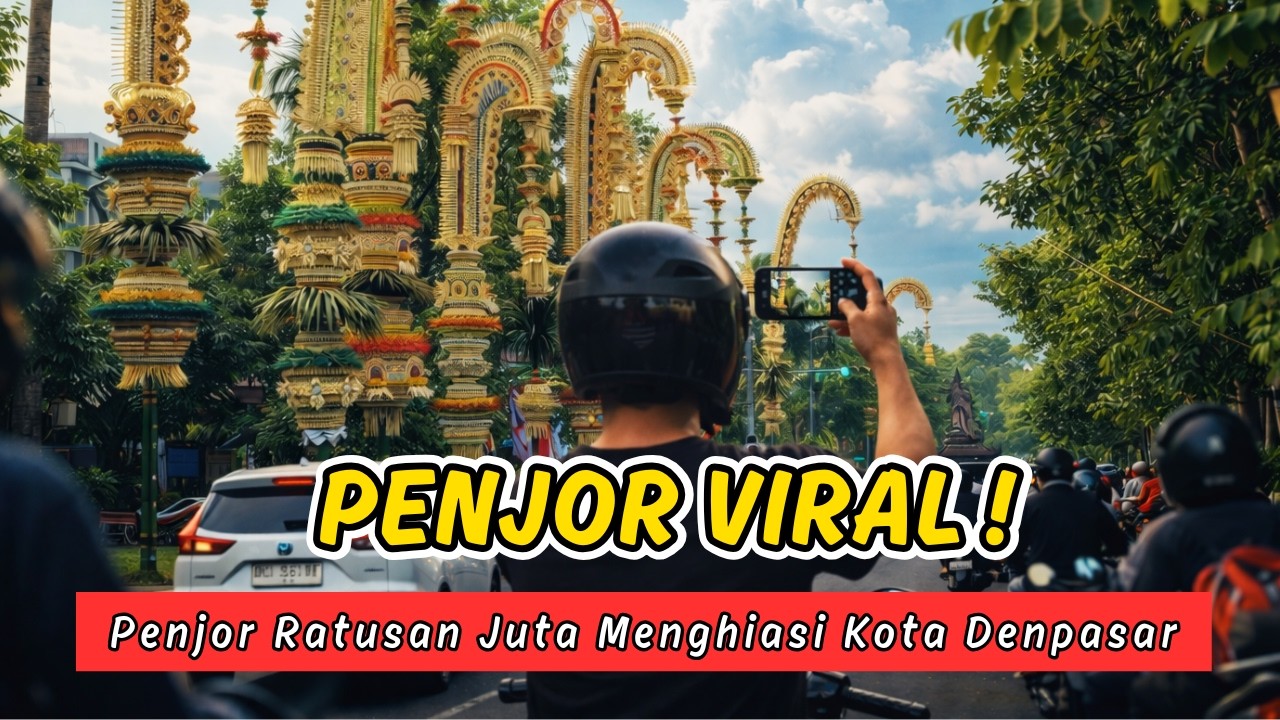 TERNYATA BEGINI ‼️ PENJOR RATUSAN JUTA YANG VIRAL MENGHIASI KOTA DENPASAR BALI