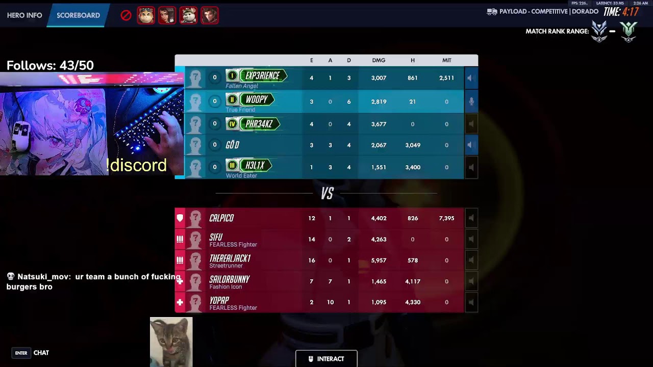 [OVERWATCH]🚨DPS RANKED😭I DROPPED TO DIAMOND🥲 !discord [BETTER ON TWITCH]🚨