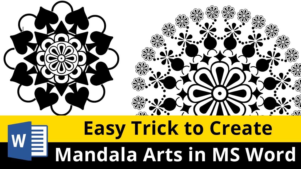 Easy Trick to Create Mandala Arts in Microsoft Word