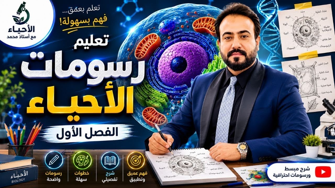تعليم رسومات الاحياء ( السادس العلمي )  . خلية بدائية النواة ( البكتريا ) 