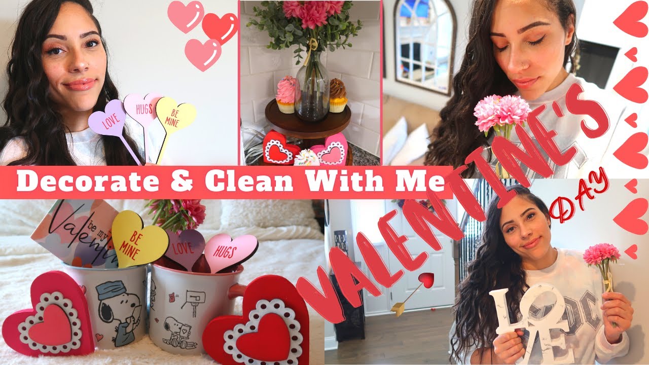 Valentine's Edition Clean + Decorate with me // Cleaning Motivation // Natasha Estelle