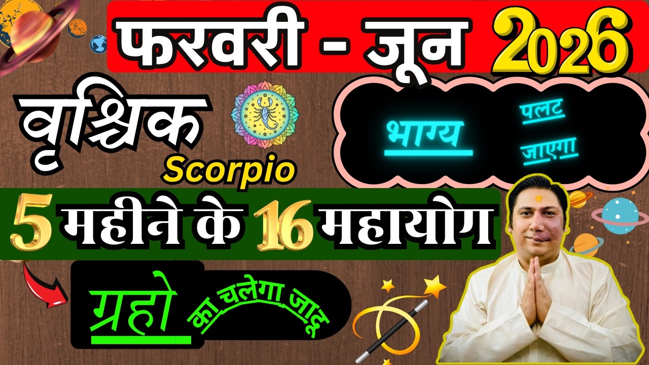 वृश्चिक राशि । इतिहास बनाने का समय। 5  महीने बदलदेंगे भाग्य | Vrishchik rashi 2026 astroguru Nikhil