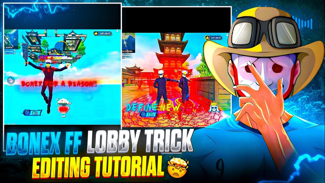 BONEX FF🪽 New Lobby Trick Short Editing Tutorial 🔥🥶 Bonex FF ki tarah editing kaise kare 😱