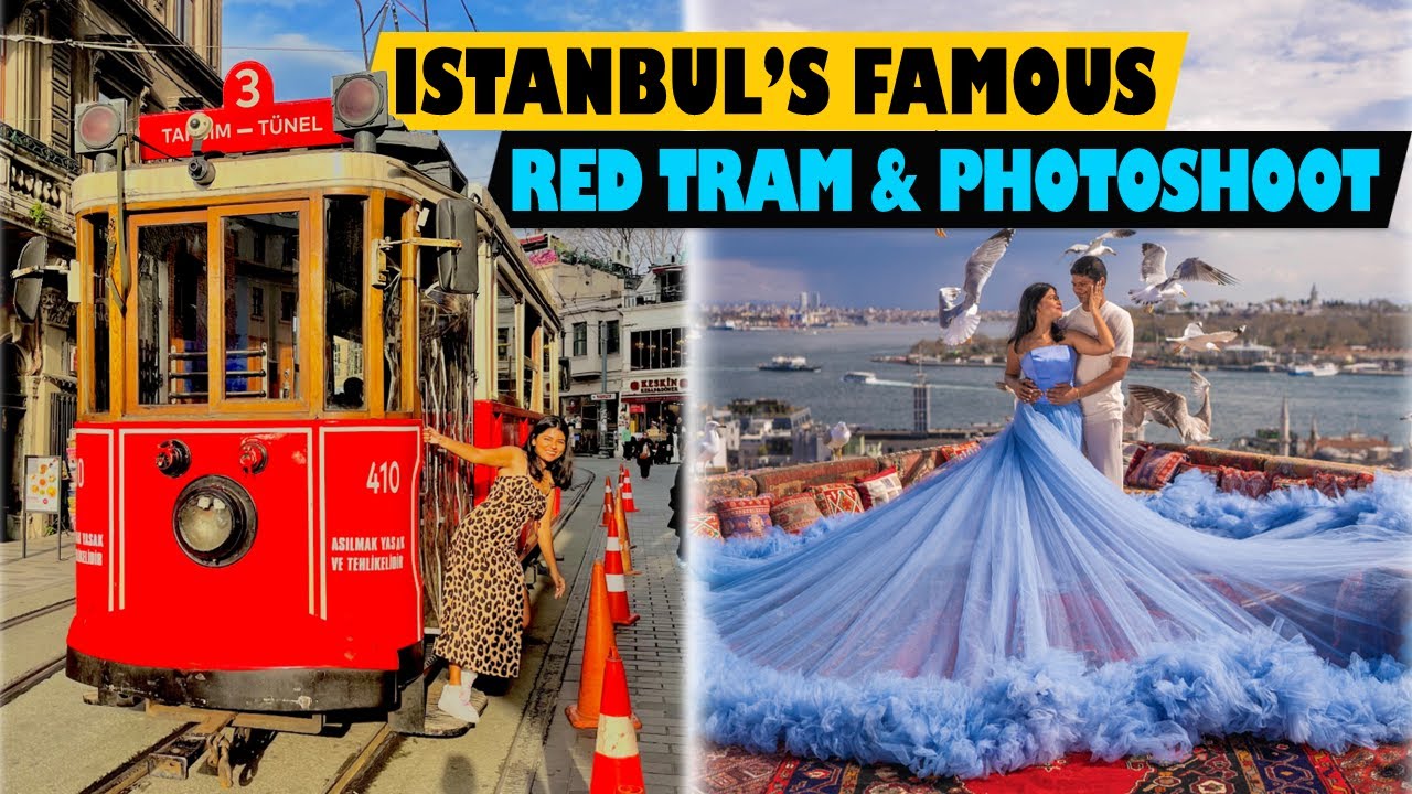 Dream Day in Istanbul: Red Tram Ride & Flying Dress Photoshoot