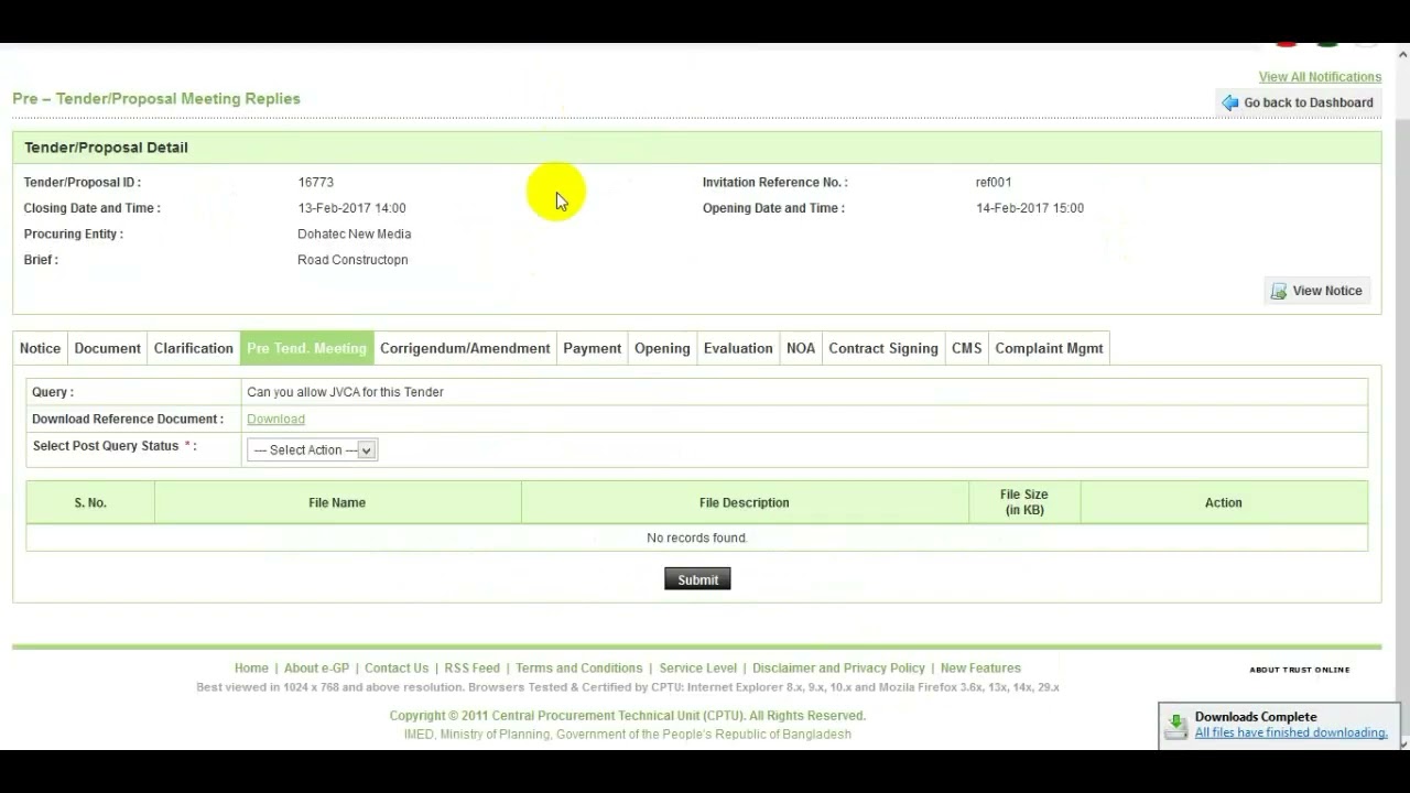 2.6 PE User : Pre Tender Meeting