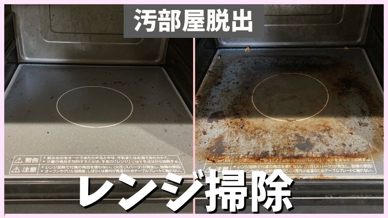 【汚部屋掃除】これで落ちた！汚すぎる電子レンジ掃除