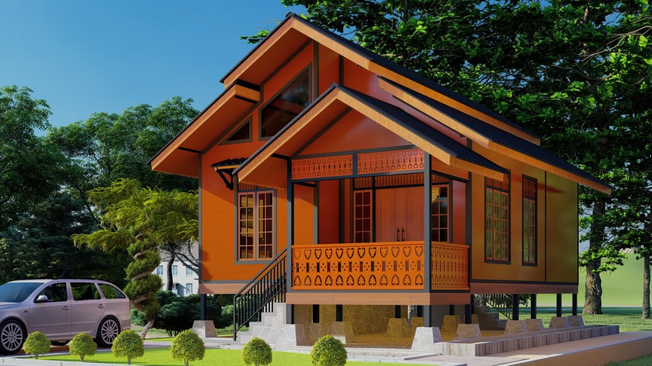 Amazing..I made this 6x10m wooden house design for you// Simple 6x10m house